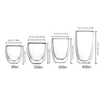 Wand Glas Tasse Wärme Isolierung Transparent Handgemachte Tee Trinken Tassen 