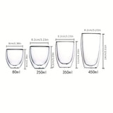 Wand Glas Tasse Wärme Isolierung Transparent Handgemachte Tee Trinken Tassen 