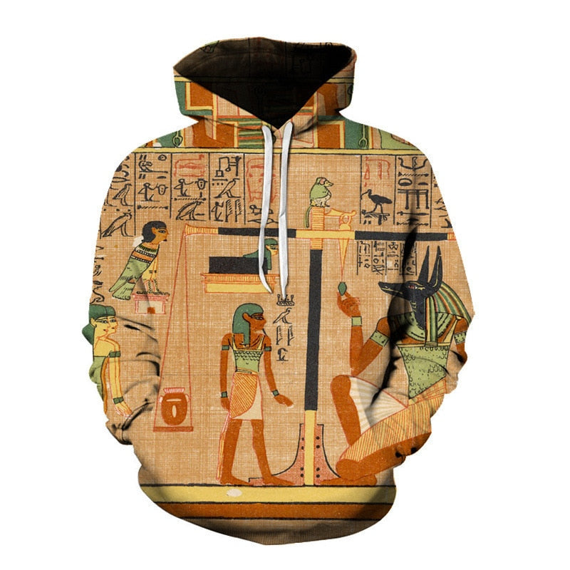 Streetwear Hoodies Men Ancient Horus Egyptian God Eye of Egypt Pharaoh Anubis