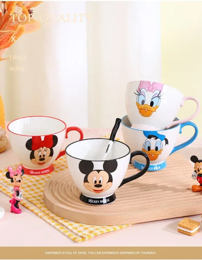450-500ML Disney Oatmeal Breakfast Cup Kawaii Mickey Mouse