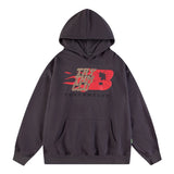 Men Big Letter Print Oversize Hoodie Streetwear Tops