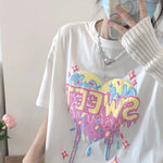 Y2k Heart Donut Tee Oversized Casual Trendy