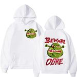 Gothic Streetwear Beware Ogre Graphic Hoodie