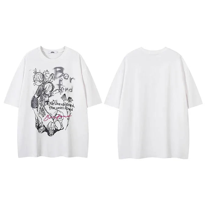 Anime Cartoon Graphic T-Shirt Men Hip Hop