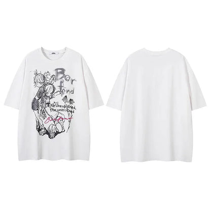 Anime Cartoon Graphic T-Shirt Men Hip Hop