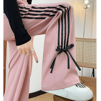 Y2k Striped Sweatpants 2024 High Waist Harajuku Trousers Streetwear