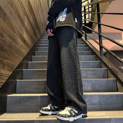 2024 Jeans Fashion Pattern Denim Pants Male