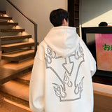 Men's Cotton Letter Priint Hoodie Korean Streetwear Top