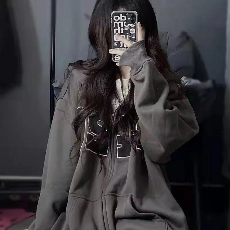 Vintage Hoodies Women Oversized Sweatshirts Grunge Casual Long