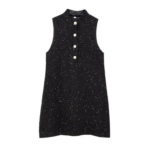 Autumn Winter New Sleeveless Mini Dress