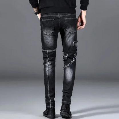 Hosen Denim Hosen Streetwear Multi-Taschen Hohe