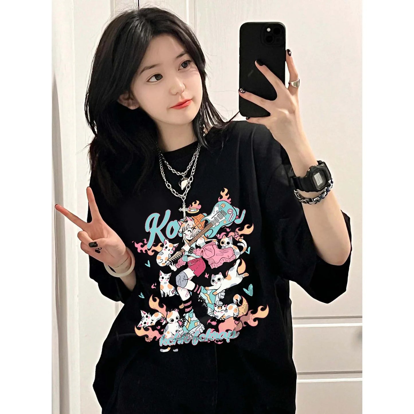 T-shirt Female Trendy Loose Harajuku Style Oversize