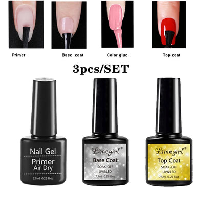 Base And Top Coat No Wipe For Gel Nail Polish Ultra Shiny Top
