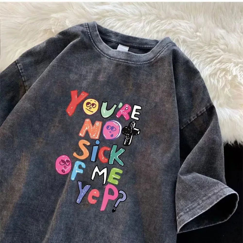 Men's Cartoon Print Summer T-Shirt Breathable Trendy Graphic