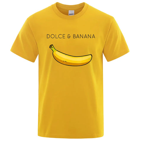 Men's Doice Banana Print Tops Casual