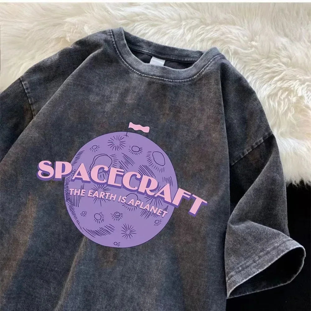 Men's Cartoon Print Summer T-Shirt Breathable Trendy Graphic