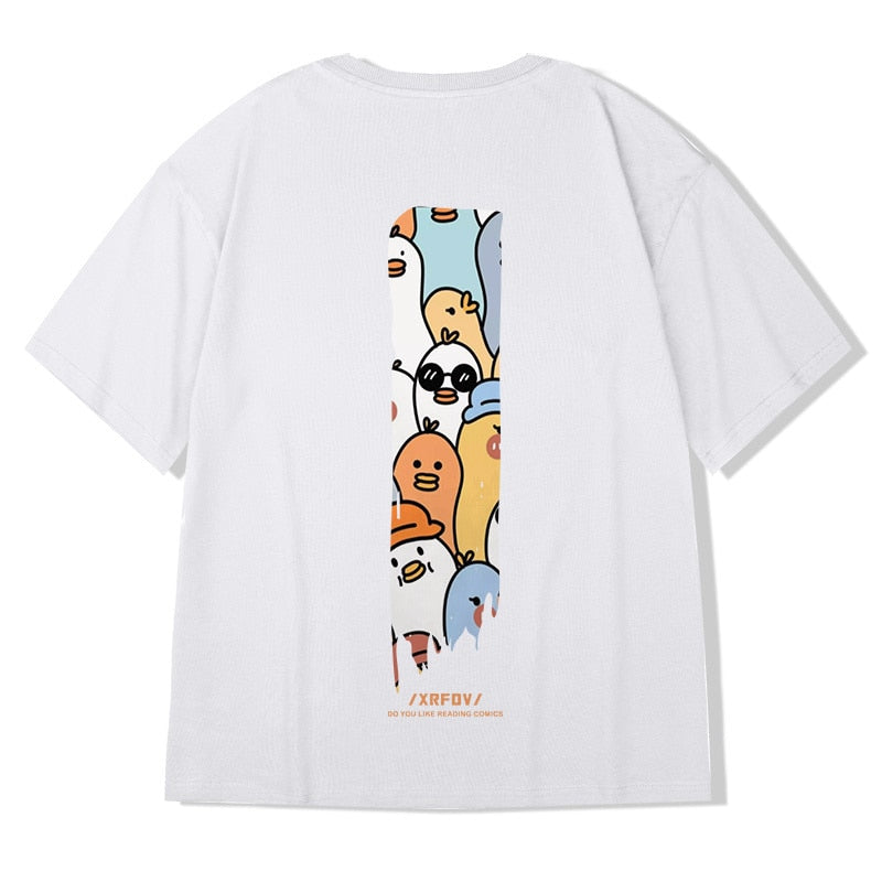 Men Streetwear Harajuku Oversize T Shirt Cartoon Anime