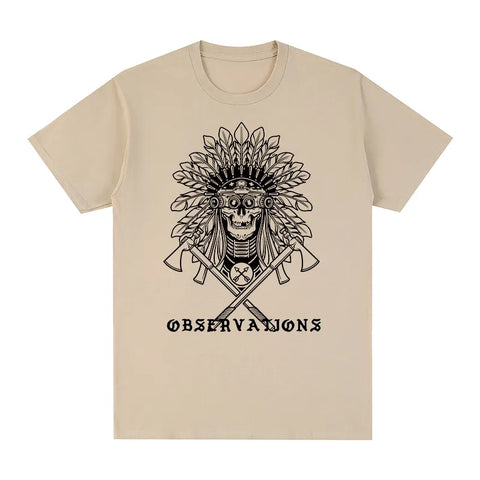 FOG Forward Observations Group Skeleton T-shirt Death Satan Vintage Cotton Men