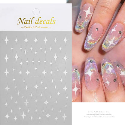 Glossy Y2K Star Nail Decals