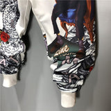 Männer Hosen Harem Jogger Patchwork Elastische Hip Hop Gedruckt Streetwear Harajuku