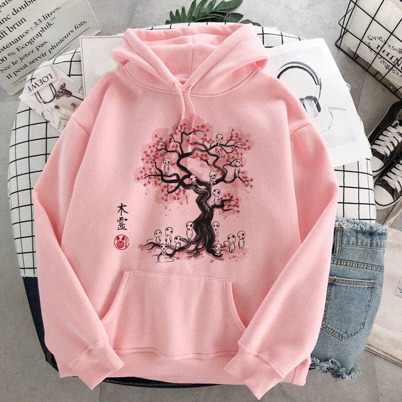 Hoodies Female Studio Ghibli Cute Anime Sweatshirt Pullover Casual