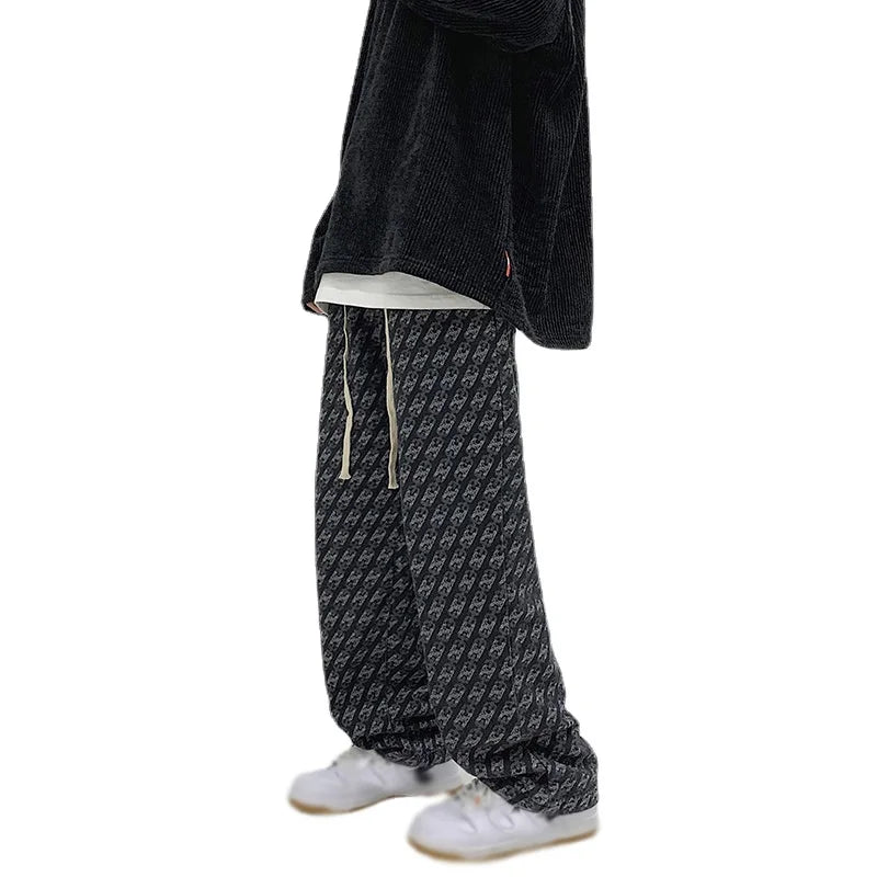 Men's Pants Plaid Scratch Jeans Streetwear