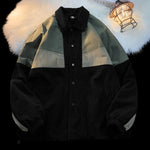 Splicing Corduroy Jacket Men's Fall and Winter Large Size Jacket