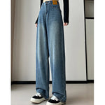 2024 High Waist Streetwear Straight Leg Jeans Girls Vintage Baggy