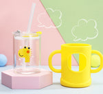 Mug Tumbler Lid HandleCute Cartoon Baby Feeding Cups