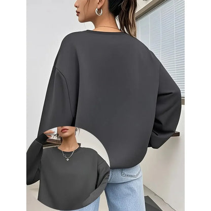 Women's Oversized Fleece Hoodie - Cotton Pullover Sweatshirt