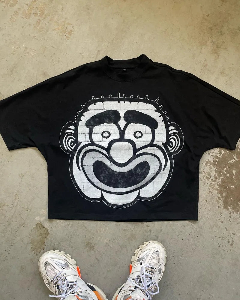 Y2K Gothic Cartoon Print T-Shirt