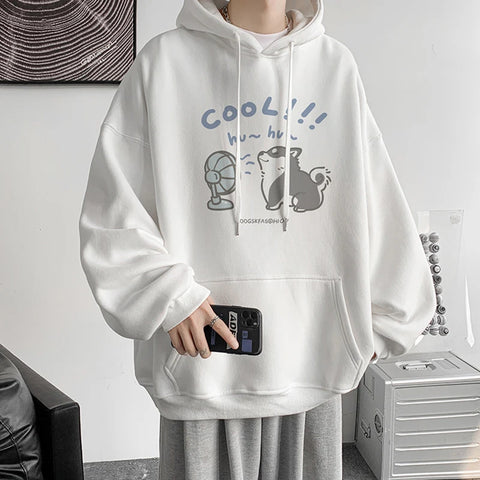 Print Hoodies für Männer Y2K Streetwear Kleidung Hip Hop Mode Mit Kapuze Sweatshirts