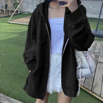 Oversized Fleece Zip-Up Hoodie Winter Outfit Women