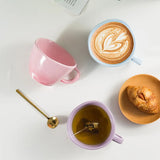 330ml Cute Candy colors Ceramic Mug Nordic Gradient Coffee Cup Afternoon tea cups Breakfast