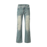 Flared Denim Jeans Slim Casual Blue Streetwear Pants