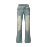 Flared Denim Jeans Slim Casual Blue Streetwear Pants