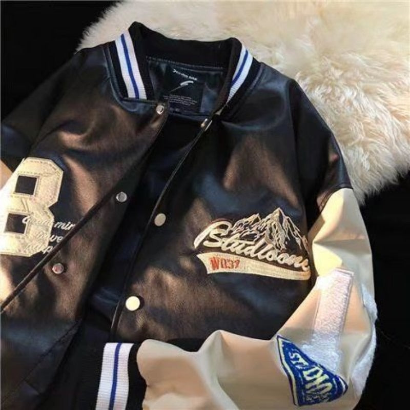 Vintage Y2K American Retro Street Letter Jacket For Men