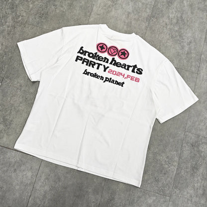 Luxury Yao Fashion Broken Brand Foam Print Tee Men Oversize T-Shirt