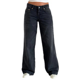 High Waist Distressed Flared Jeans for Spring