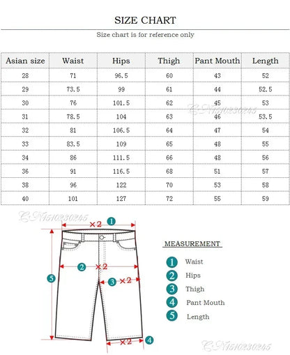 2024 Summer Jeans Men's Flip Denim Shorts Worn Hole Patch Vintage