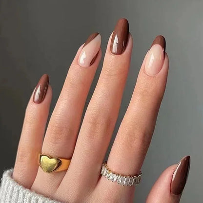 Neutral Brown French Tips