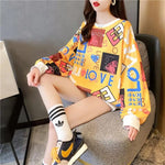 Casual Sweatshirts Female Clothing 2024 Autumn Oversized All-match