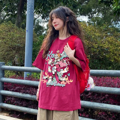 T-shirt Weibliche Trendy Lose Harajuku Stil Oversize