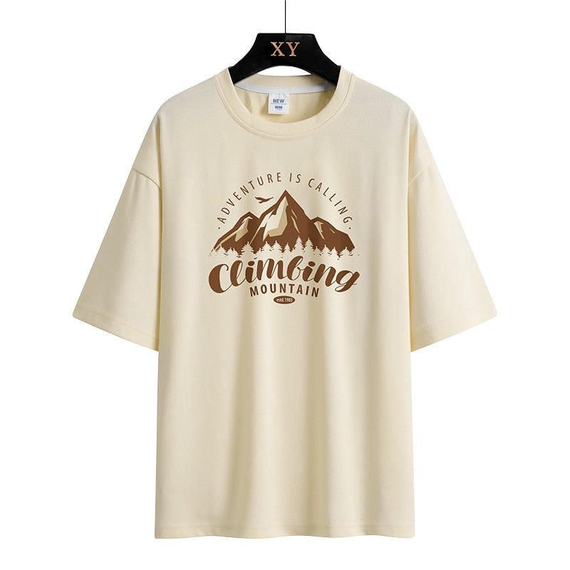 T-Shirt Männer Berg Sommer Hohe Qualität Top Tees Klassische