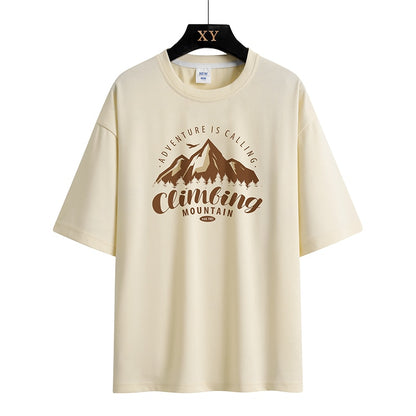 T-Shirt Men Mountain Summer High Quality Top Tees Classic