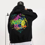 Herbst Graffiti Brief gedruckt Pullover Hip Hop Hoodies für Männer