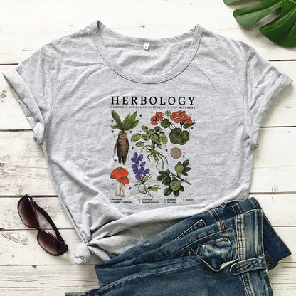 Vintage Mandragora Tshirt Women Botanical Herbology Print