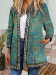 Vintage Y2K Ethnic Cardigan Printed Jacket Coat with Pockets