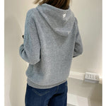 Hooded Cashmere Hoodie Knitted Women Pullover Loose Pure Wool Casual