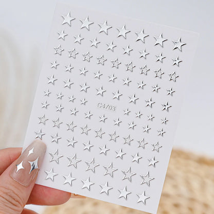 Glossy Y2K Star Nail Decals